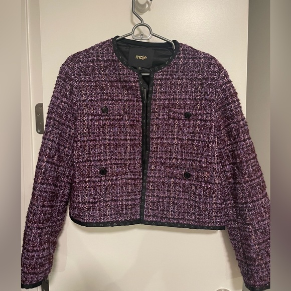 Maje Vifeld Blazer in Violet - Picture 1 of 8